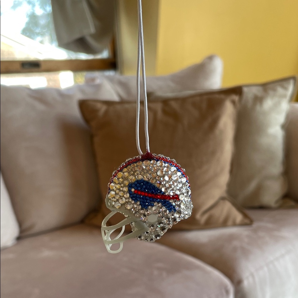Crystal Football Helmet Ornament